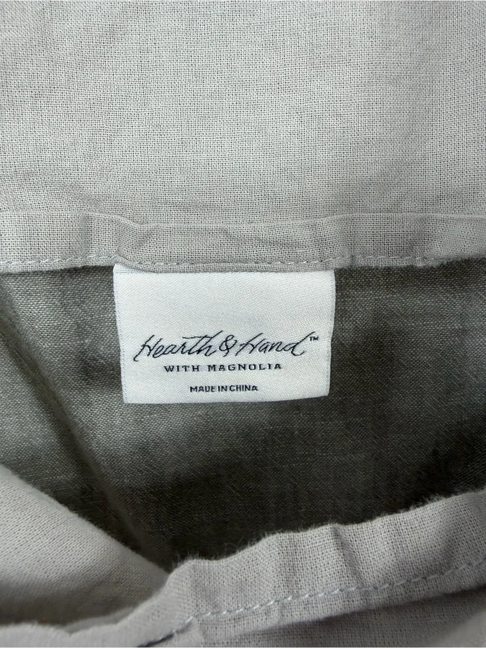 Hearth & Hand/ Magnolia linen/cotton King size sham set gray taupe